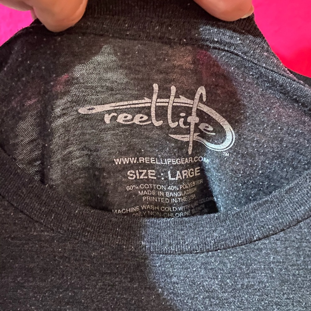 🖤Reel Life Men’s T-shirt Size Large - Picture 6 of 7